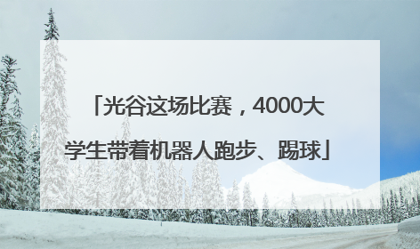 光谷这场比赛，4000大学生带着机器人跑步、踢球