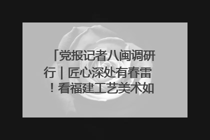 党报记者八闽调研行｜匠心深处有春雷！看福建工艺美术如何创新表达