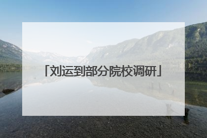 刘运到部分院校调研