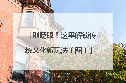 别眨眼！这里解锁传统文化新玩法（图）