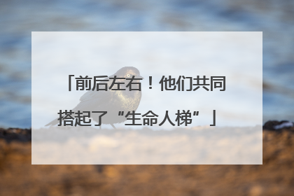 前后左右！他们共同搭起了“生命人梯”