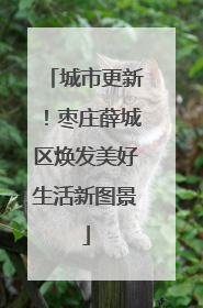 城市更新！枣庄薛城区焕发美好生活新图景