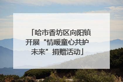 哈市香坊区向阳镇开展“情暖童心共护未来”捐赠活动