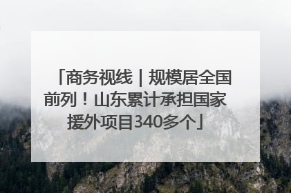商务视线｜规模居全国前列！山东累计承担国家援外项目340多个