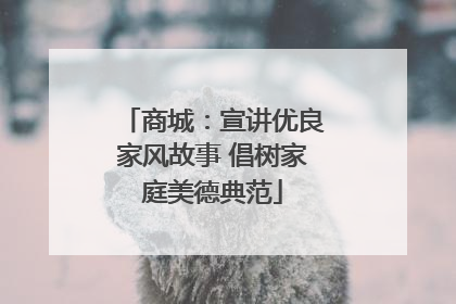 商城：宣讲优良家风故事 倡树家庭美德典范
