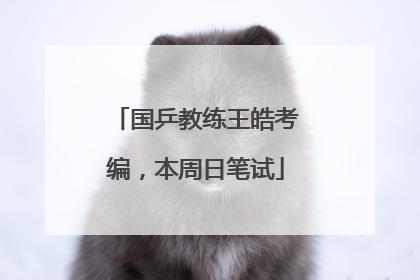 国乒教练王皓考编，本周日笔试
