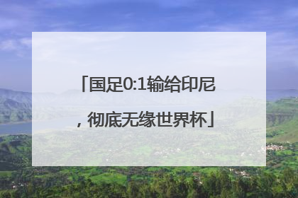 国足0:1输给印尼，彻底无缘世界杯