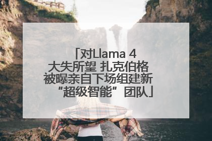 对Llama 4大失所望 扎克伯格被曝亲自下场组建新“超级智能”团队