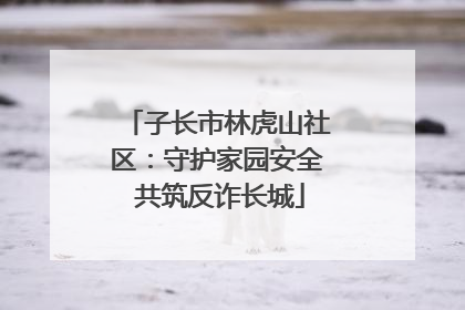子长市林虎山社区：守护家园安全 共筑反诈长城