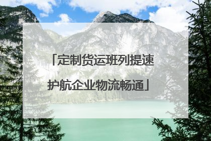 定制货运班列提速 护航企业物流畅通