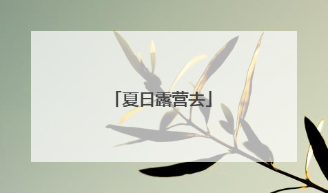 夏日露营去
