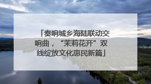 奏响城乡海陆联动交响曲，“茉莉花开”双线绽放文化惠民新篇