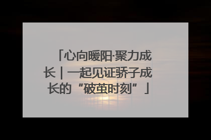 心向暖阳·聚力成长｜一起见证骄子成长的“破茧时刻”
