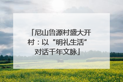 尼山鲁源村盛大开村：以“明礼生活”对话千年文脉