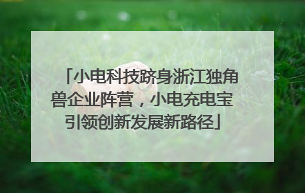 小电科技跻身浙江独角兽企业阵营，小电充电宝引领创新发展新路径