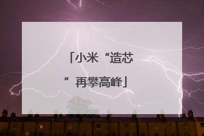 小米“造芯”再攀高峰