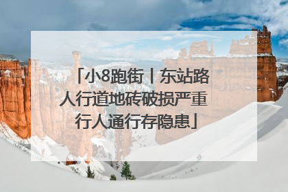 小8跑街丨东站路人行道地砖破损严重 行人通行存隐患