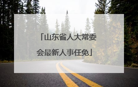 山东省人大常委会最新人事任免