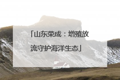 山东荣成：增殖放流守护海洋生态