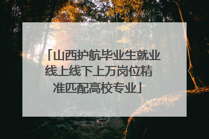 山西护航毕业生就业 线上线下上万岗位精准匹配高校专业