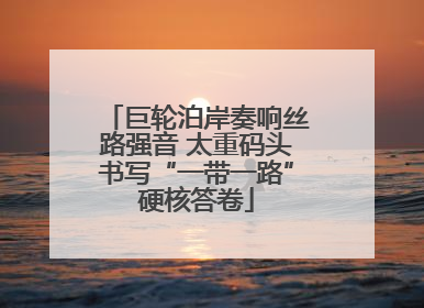 巨轮泊岸奏响丝路强音 太重码头书写“一带一路”硬核答卷