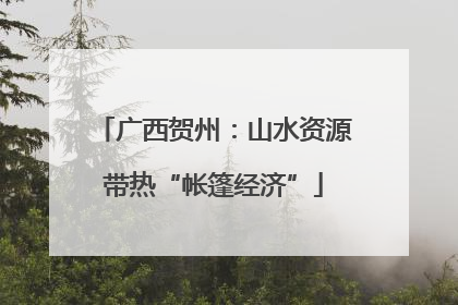 广西贺州：山水资源带热“帐篷经济”