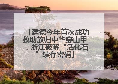 建德今年首次成功救助放归中华穿山甲，浙江破解“活化石”续存密码