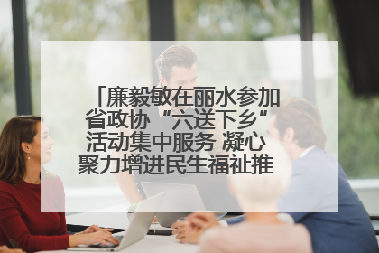 廉毅敏在丽水参加省政协“六送下乡”活动集中服务 凝心聚力增进民生福祉推进共同富裕