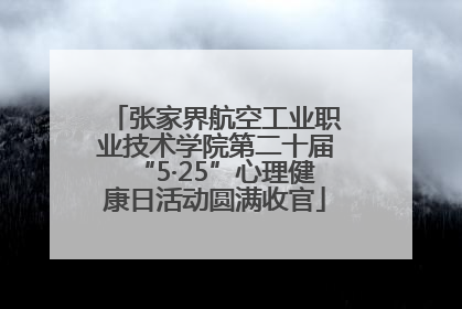 张家界航空工业职业技术学院第二十届“5·25”心理健康日活动圆满收官