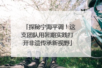 探秘宁海平调！这支团队用暑期实践打开非遗传承新视野