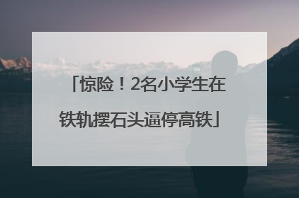 惊险！2名小学生在铁轨摆石头逼停高铁