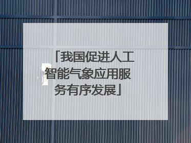 我国促进人工智能气象应用服务有序发展