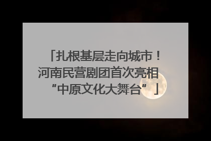 扎根基层走向城市！河南民营剧团首次亮相“中原文化大舞台”