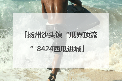 扬州沙头镇“瓜界顶流”8424西瓜进城