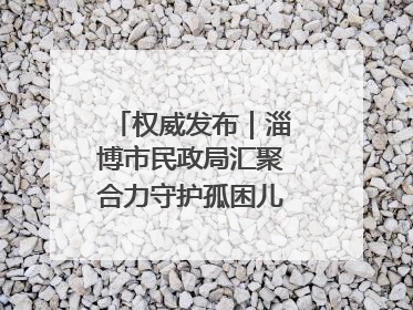 权威发布｜淄博市民政局汇聚合力守护孤困儿童健康成长