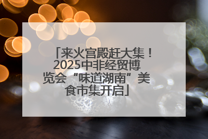 来火宫殿赶大集！2025中非经贸博览会“味道湖南”美食市集开启
