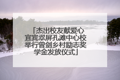 杰出校友献爱心 宜宾翠屏孔滩中心校举行曾剑乡村励志奖学金发放仪式