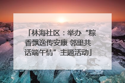 林海社区：举办“粽香飘逸传安康 邻里共话端午情”主题活动