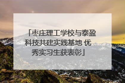 枣庄理工学校与泰盈科技共建实践基地 优秀实习生获表彰