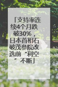 支持率连续4个月跌破30%，日本首相石破茂参院改选前“利空”不断