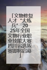 文物修复人才“大练兵” 2025年全国文物行业职业技能大赛四川省选拔赛即将启幕