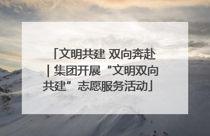 文明共建 双向奔赴｜集团开展“文明双向共建”志愿服务活动