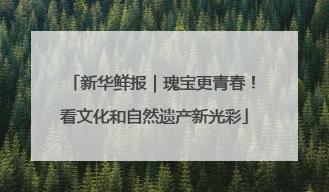 新华鲜报｜瑰宝更青春！看文化和自然遗产新光彩