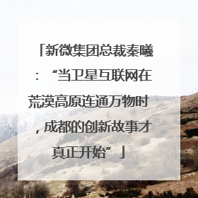 新微集团总裁秦曦：“当卫星互联网在荒漠高原连通万物时，成都的创新故事才真正开始”