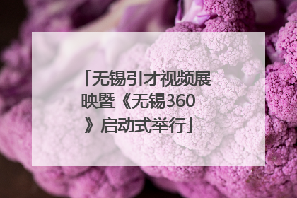 无锡引才视频展映暨《无锡360》启动式举行