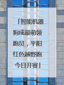 智能机器狗成最萌领跑员，平阳红色越野跑今日开赛