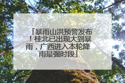 暴雨山洪预警发布！桂北已出现大到暴雨，广西进入本轮降雨最强时段