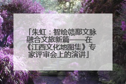 朱虹：智绘赣鄱文脉 融合文旅新篇——在《江西文化地图集》专家评审会上的演讲