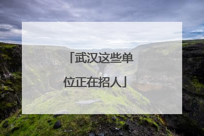 武汉这些单位正在招人