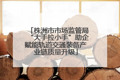 株洲市市场监管局“大手拉小手”助企赋能轨道交通装备产业链质量升级